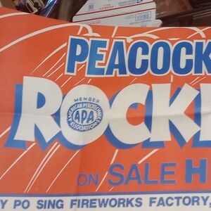 Peacock Fireworks Poster